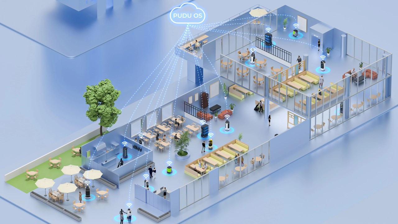 pudu robots fnb landscape in food delivery